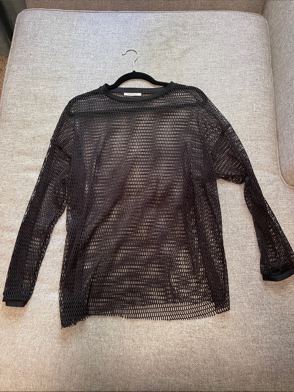 Zara Black Open-Knit mesh Women's Sweater - Unbranded